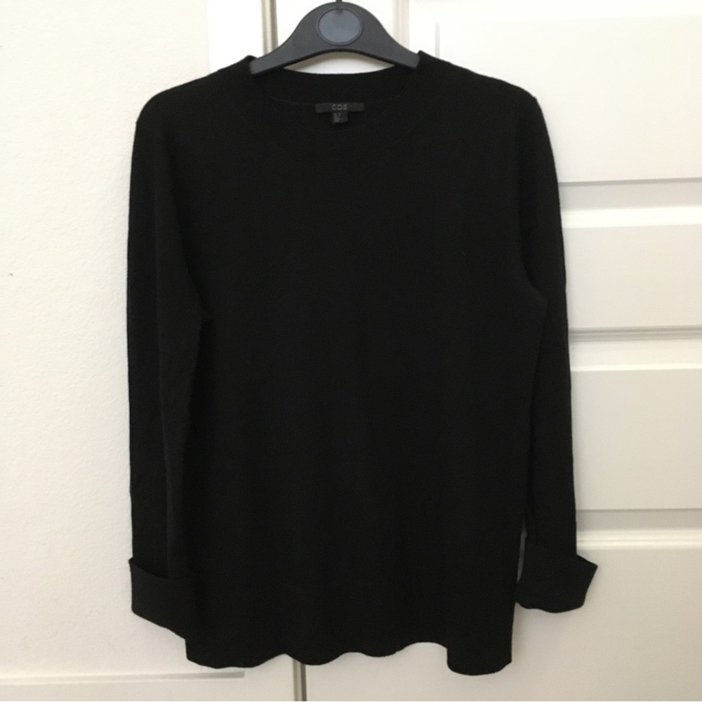 COS Classic Black Merino Wool Sweater